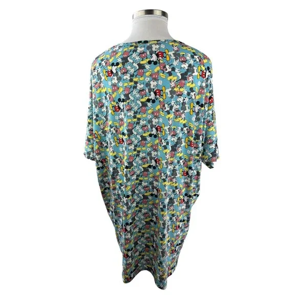 NWT LulaRoe x Disney Mickey Mouse Irma Tunic Top Short Sleeve Plus Size 3XL - Picture 9 of 15